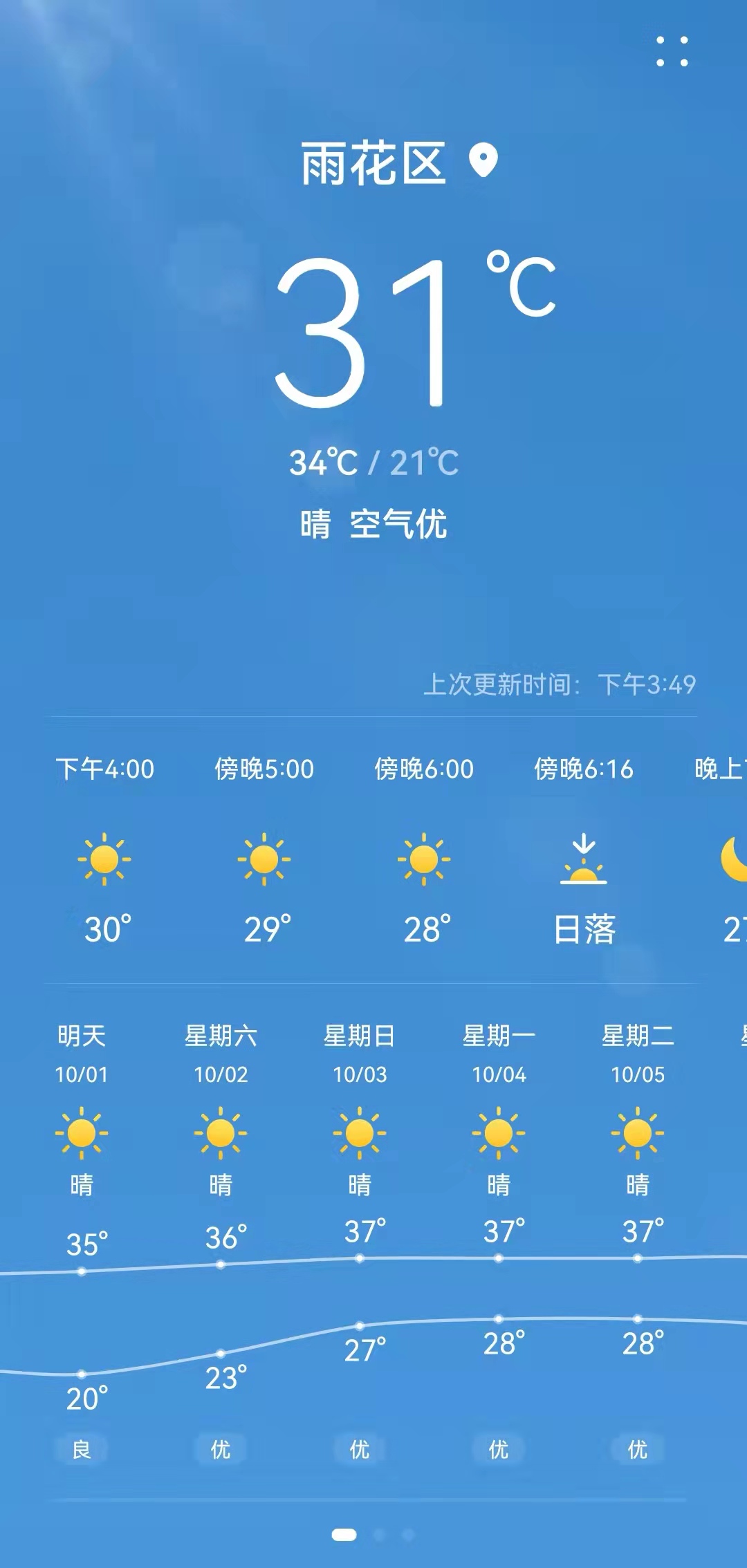 国庆7天的安排